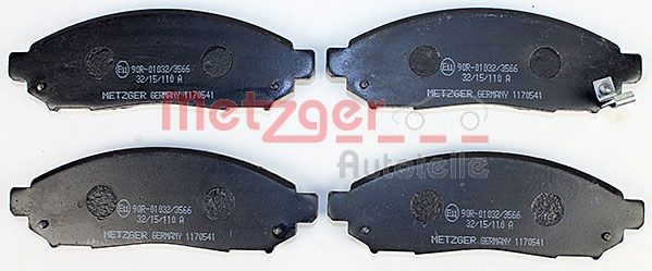 METZGER Комплект тормозных колодок, дисковый тормоз 1170541