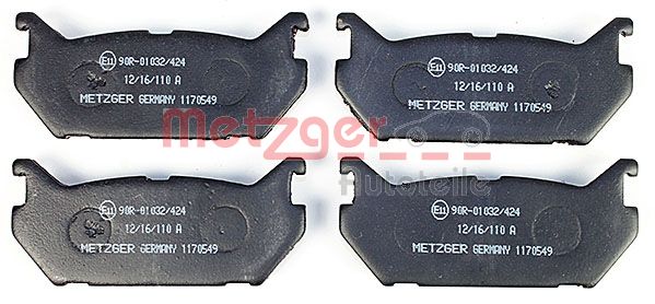 METZGER Комплект тормозных колодок, дисковый тормоз 1170549