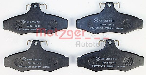 METZGER Комплект тормозных колодок, дисковый тормоз 1170581