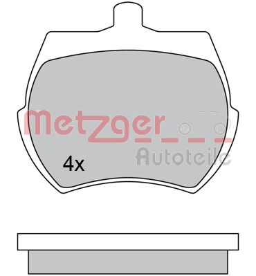 METZGER Комплект тормозных колодок, дисковый тормоз 1170596