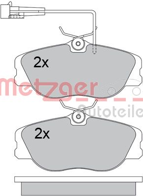 METZGER Комплект тормозных колодок, дисковый тормоз 1170602