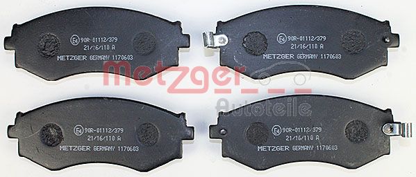 METZGER Комплект тормозных колодок, дисковый тормоз 1170603