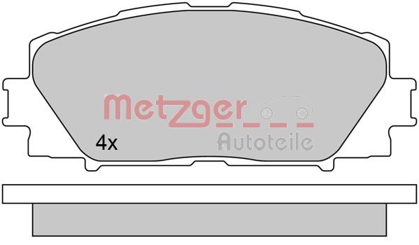 METZGER Комплект тормозных колодок, дисковый тормоз 1170618