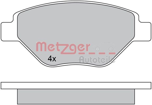 METZGER Комплект тормозных колодок, дисковый тормоз 1170652