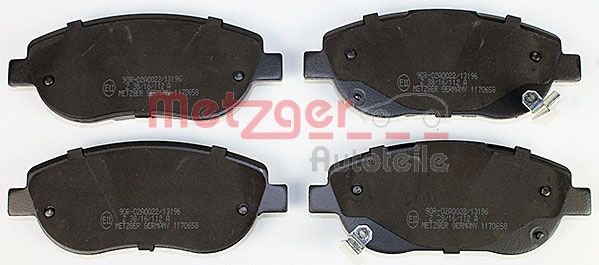 METZGER Комплект тормозных колодок, дисковый тормоз 1170658