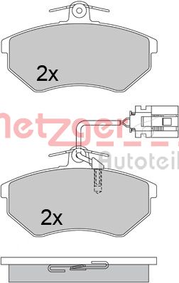 METZGER Комплект тормозных колодок, дисковый тормоз 1170674