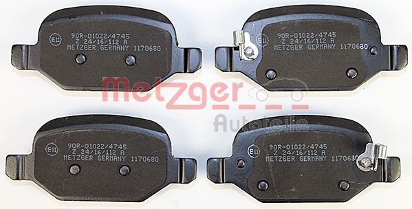 METZGER Комплект тормозных колодок, дисковый тормоз 1170680