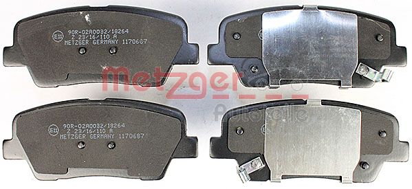 METZGER Комплект тормозных колодок, дисковый тормоз 1170687