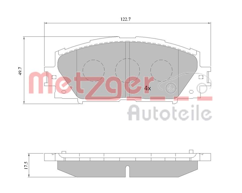 METZGER Комплект тормозных колодок, дисковый тормоз 1170772