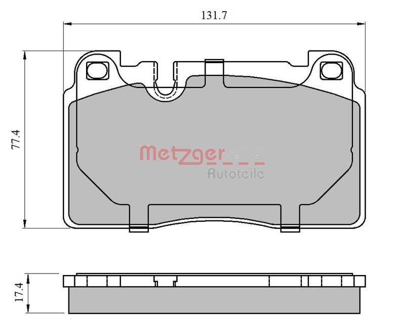 METZGER Комплект тормозных колодок, дисковый тормоз 1170789