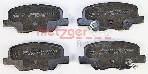 METZGER Комплект тормозных колодок, дисковый тормоз 1170790