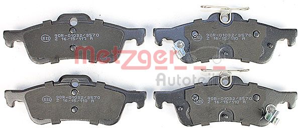 METZGER Комплект тормозных колодок, дисковый тормоз 1170815