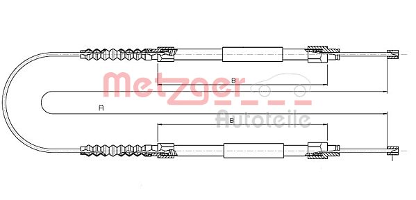 METZGER Тросик, cтояночный тормоз 1171.11