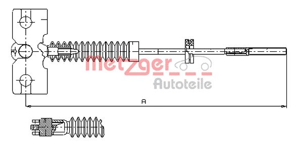 METZGER Тросик, cтояночный тормоз 17.0221