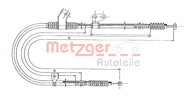 METZGER Тросик, cтояночный тормоз 17.0572