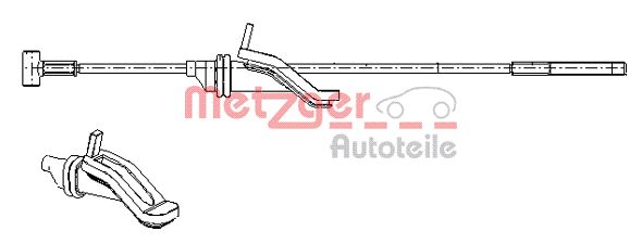 METZGER Тросик, cтояночный тормоз 17.0686