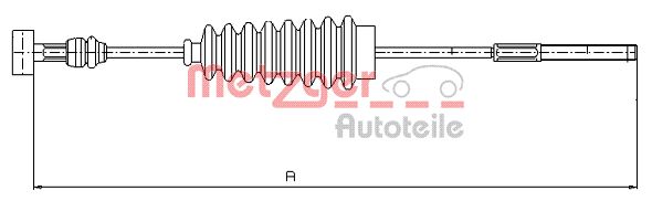 METZGER Тросик, cтояночный тормоз 17.1417