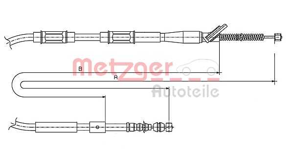 METZGER Тросик, cтояночный тормоз 17.1446