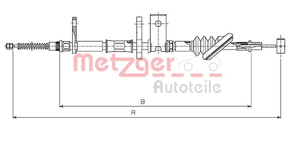 METZGER Тросик, cтояночный тормоз 17.5020