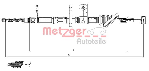 METZGER Тросик, cтояночный тормоз 17.5021