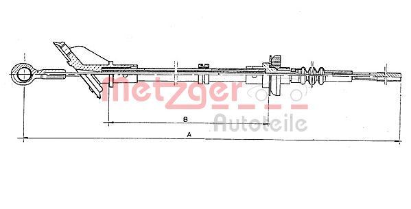 METZGER Трос, управление сцеплением 1902.5