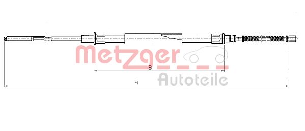 METZGER Тросик, cтояночный тормоз 19.102E