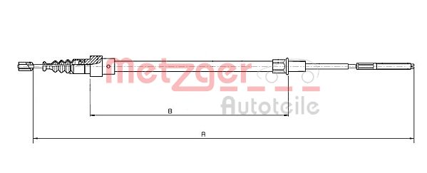 METZGER Тросик, cтояночный тормоз 19.105E