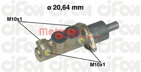 METZGER Galvenais bremžu cilindrs 202-039
