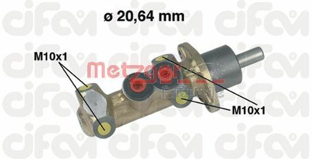 METZGER Galvenais bremžu cilindrs 202-044