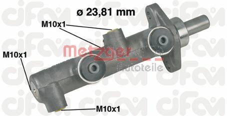 METZGER Galvenais bremžu cilindrs 202-159