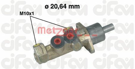 METZGER Galvenais bremžu cilindrs 202-242
