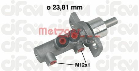 METZGER Galvenais bremžu cilindrs 202-260