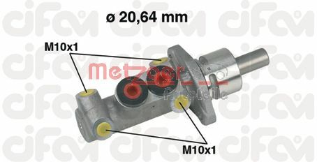 METZGER Galvenais bremžu cilindrs 202-277