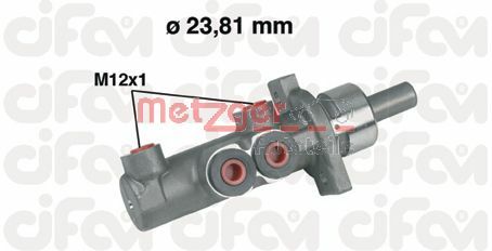 METZGER Galvenais bremžu cilindrs 202-280