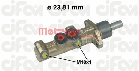 METZGER Galvenais bremžu cilindrs 202-298