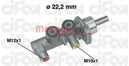 METZGER Galvenais bremžu cilindrs 202-380