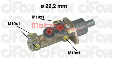 METZGER Galvenais bremžu cilindrs 202-387