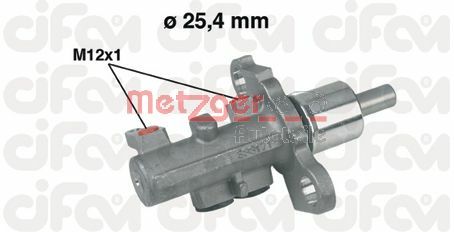 METZGER Galvenais bremžu cilindrs 202-402