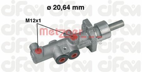 METZGER Galvenais bremžu cilindrs 202-404