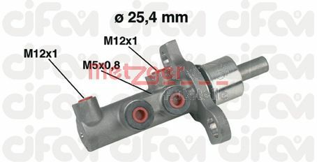 METZGER Galvenais bremžu cilindrs 202-439