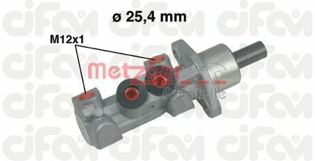 METZGER Galvenais bremžu cilindrs 202-451