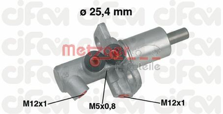 METZGER Galvenais bremžu cilindrs 202-458