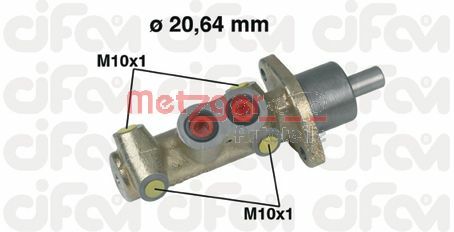 METZGER Galvenais bremžu cilindrs 202-461
