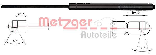 METZGER Газовая пружина, крышка багажник 2110516