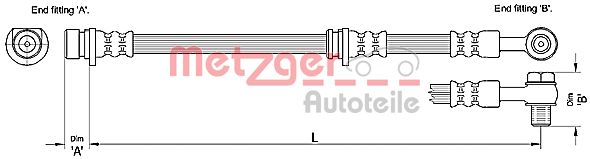 METZGER Тормозной шланг 4110177