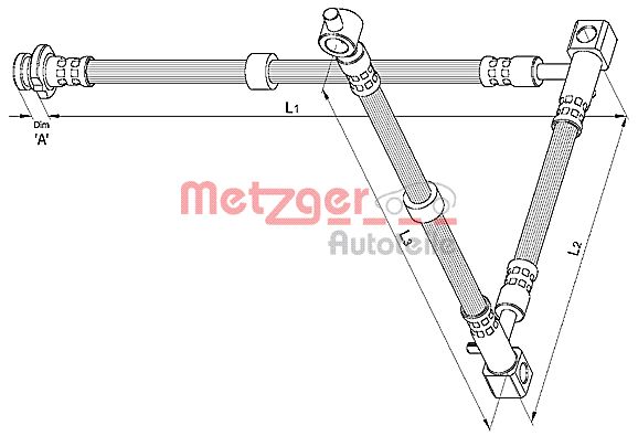 METZGER Bremžu šļūtene 4110395