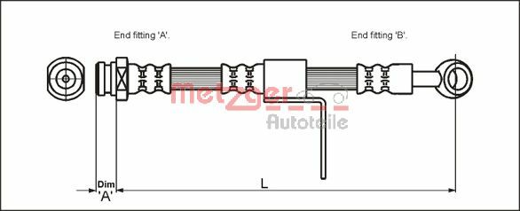 METZGER Тормозной шланг 4110431