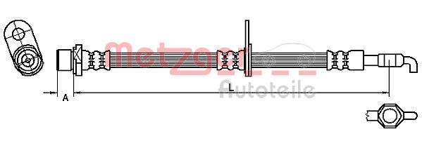 METZGER Тормозной шланг 4110781