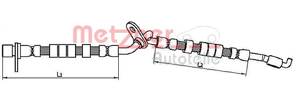 METZGER Тормозной шланг 4110874