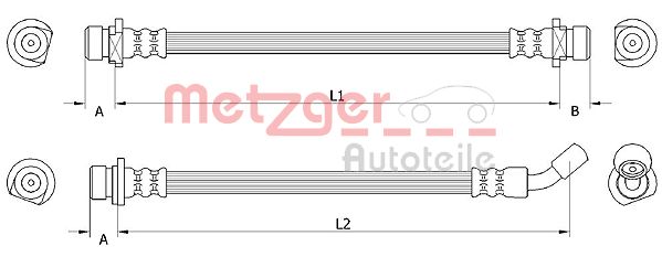 METZGER Тормозной шланг 4111074